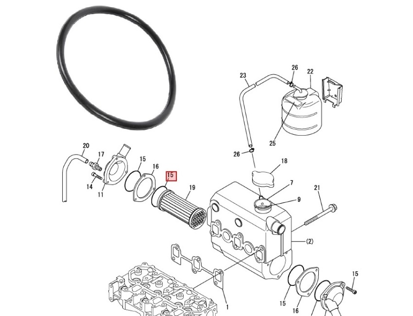 GENUINE YANMAR Heat Exchanger O ring 3YM20 3YM30 12899044100